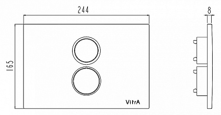 Кнопка смыва VitrA 740-0280 хром
