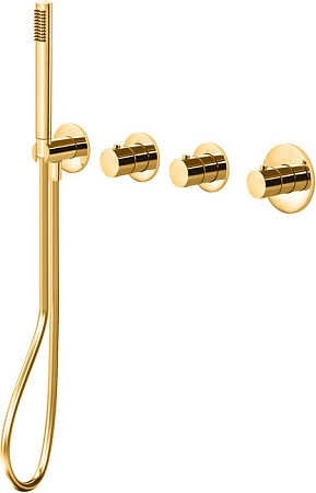 Смеситель Paffoni Modular Box MDE000HGSP для ванны с душем, золото