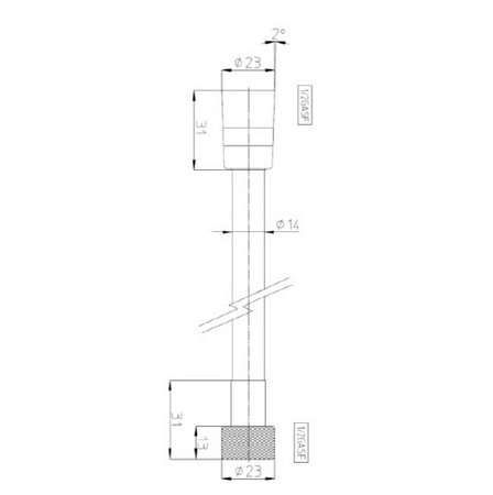 Душевой шланг Bossini Cromolux A00258C.073 150 черный матовый