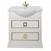 Тумба под раковину Tessoro Foster TS-F9065-C-W-G 65 белый с патиной золото