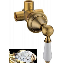 Переключатель потоков Boheme Imperiale 623-CRST для ванны с душем, золото/Cristal