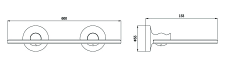 Полка стеклянная RUSH Crete CR35610 светлая бронза