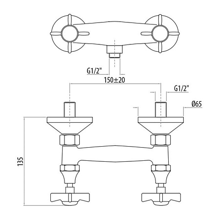 Смеситель Tiffany World London TW1707517COcr для душа, хром