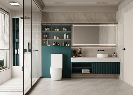 Унитаз-компакт ABBER Bequem AC1110 безободковый, белый