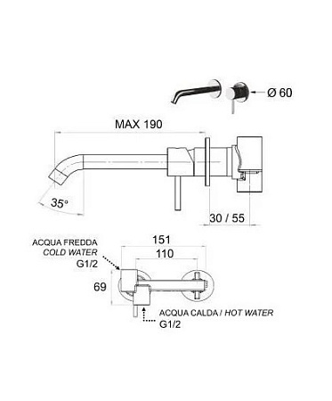 Смеситель Remer X Style X15PL для раковины, хром