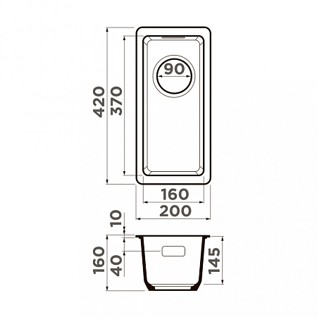 Кухонная мойка Omoikiri Kata 20-U-CA 20х42 карамель