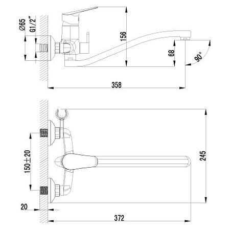 Смеситель Lemark Partner LM6553C универсальный 
