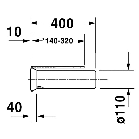 Комплект подключения варио Duravit 0014220000 для подвесного унитаза