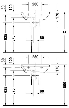 Пьедестал для раковины Duravit DuraStyle 0858290000