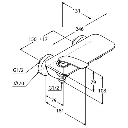 Смеситель Kludi Balance 527100575 для душа, хром