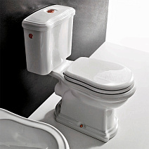 Унитаз-компакт Kerasan Retro 101301 горизонтальный выпуск, фурнитура бронза