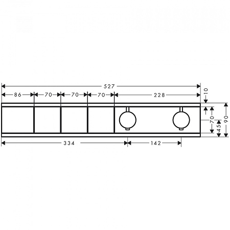 Термостат Hansgrohe RainSelect 15381000 на 3 потребителя, для душа, хром