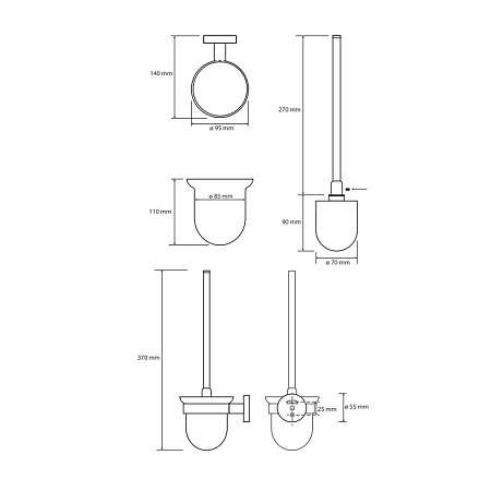 Ершик Bemeta Omega 104113012 белый