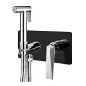 Гигиенический душ со смесителем Boheme Venturo 377-B черный/хром