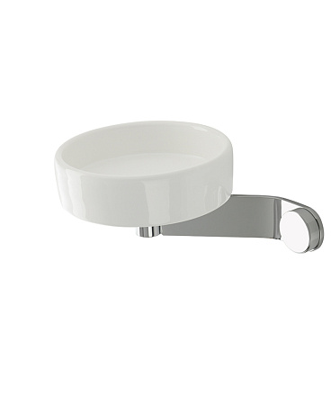 Мыльница Stil Haus Bucket BK09(08-BI) хром/белый