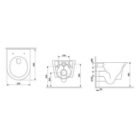 Унитаз подвесной Damixa Skyline DX35C1700SC с микролифтом