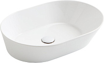Раковина накладная Simas Wave WA 02 60x42x16,5 без отверстия под смеситель, белый