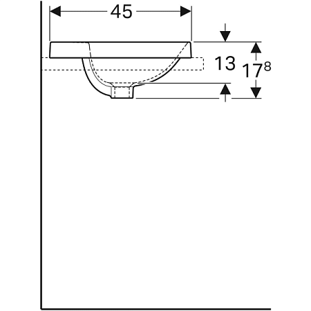 Раковина Geberit Variform 500.732.01.2 60 белый