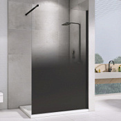 Душевая перегородка ABBER Immer Offen AG69101BD 100x200 прозрачное/тонированное/черный