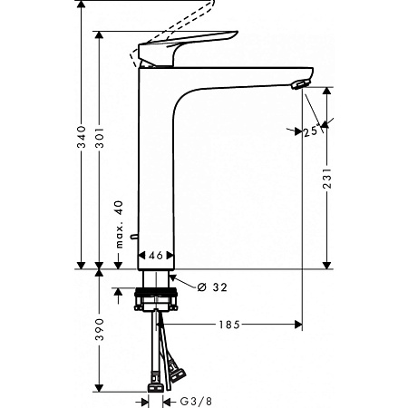 Смеситель Hansgrohe Logis E 71162000 для раковины, хром