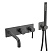 Смеситель Boheme Uno 464-3-B для ванны с душем, черный