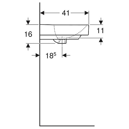 Раковина Geberit Smyle 500.256.01.1 50 белая