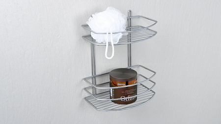 Полка овальная двойная Fixsen FX-720-2 хром