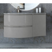 Тумба с раковиной Cezares Vague 54854 104 L grigio lucido