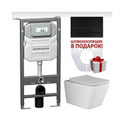 Комплект Ceramica Nova Metric CN3007_1002B_1000 подвесной унитаз + инсталляция + кнопка Комплект Ceramica Nova Metric CN3007_1002B_1000 подвесной унитаз + инсталляция + кнопка