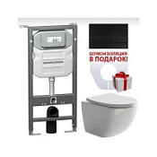 Комплект Ceramica Nova Forma CN3009_1002B_1000 подвесной унитаз + инсталляция + кнопка Комплект Ceramica Nova Forma CN3009_1002B_1000 подвесной унитаз + инсталляция + кнопка