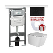 Комплект Ceramica Nova Metric CN3007_1001B_1000 подвесной унитаз + инсталляция + кнопка Комплект Ceramica Nova Metric CN3007_1001B_1000 подвесной унитаз + инсталляция + кнопка