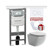 Комплект Ceramica Nova Forma CN3009_1001W_1000 подвесной унитаз + инсталляция + кнопка Комплект Ceramica Nova Forma CN3009_1001W_1000 подвесной унитаз + инсталляция + кнопка